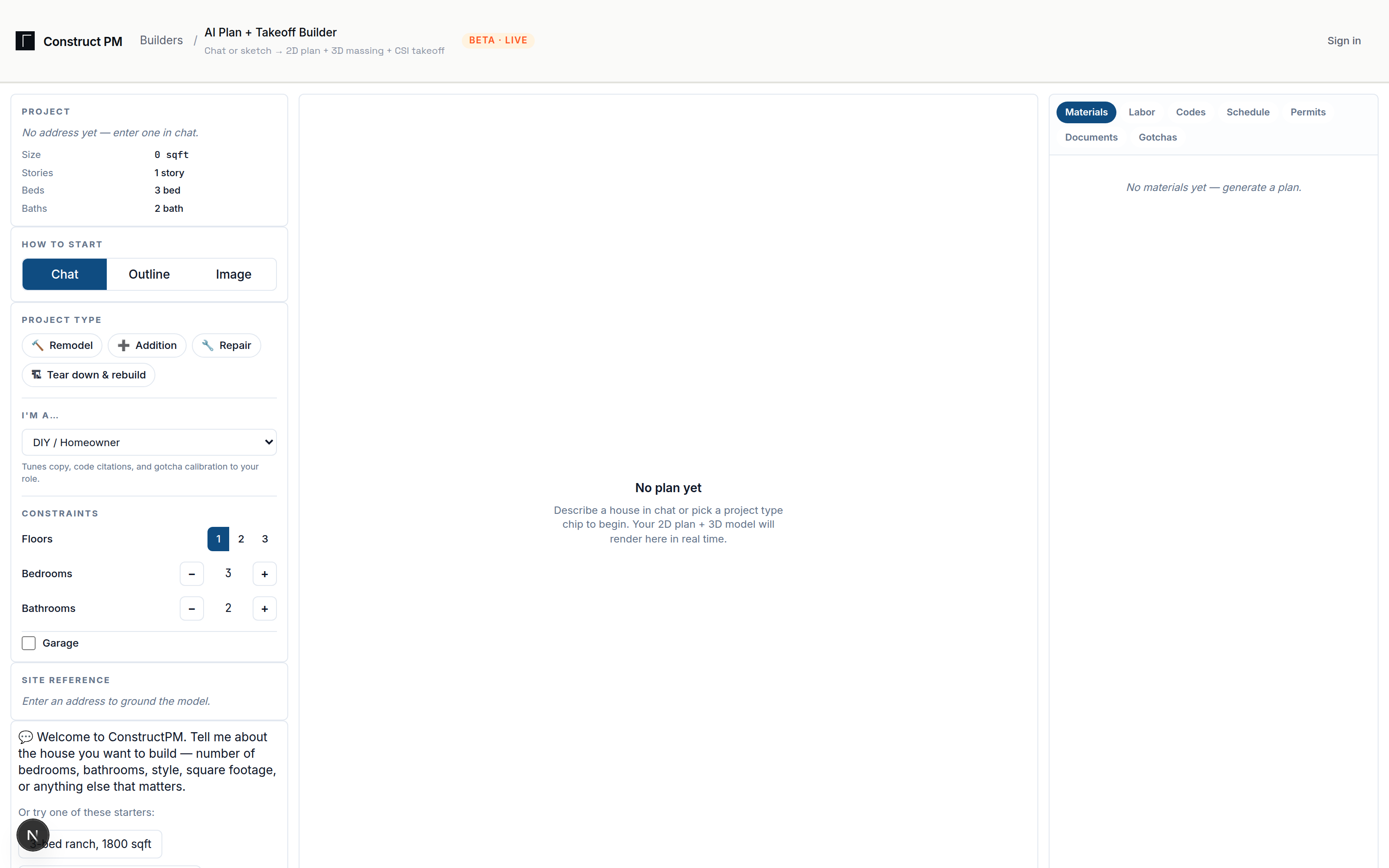 Plan + Takeoff Builder
